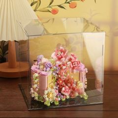 ins风兼容乐高积木鲜花蛋糕永生花拼装玩具女孩子送闺蜜生日礼物
