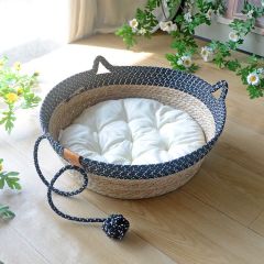 猫窝藤编窝冬季保暖冬天猫咪垫子编织猫抓板四季通用耐脏猫猫用品